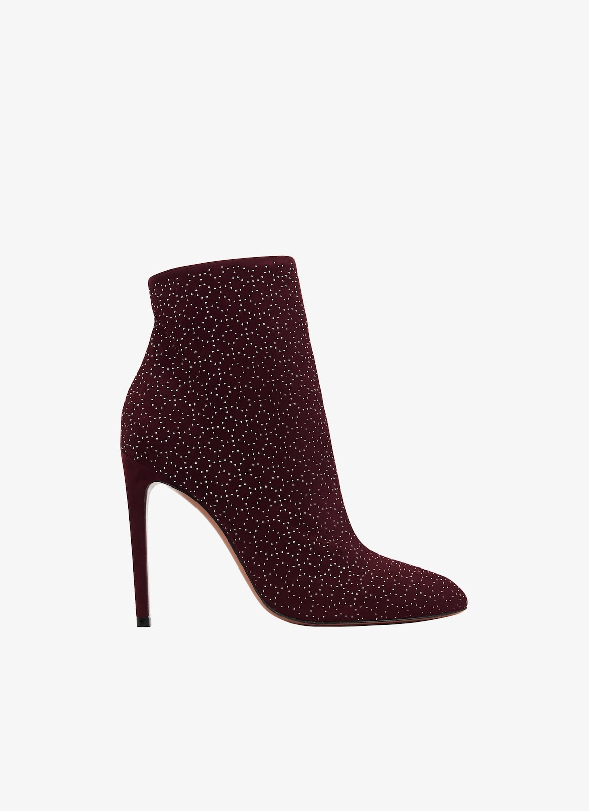 STILETTO ANKLE BOOTS  ALAÏA BLACKCURRANT STILETTO ANKLE BOOTS